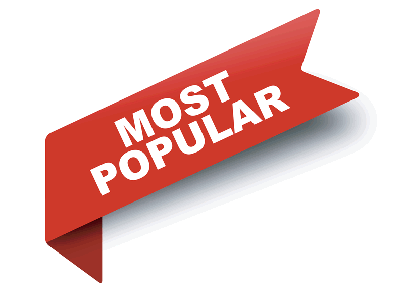 Graphic tag showing "Most Popular"
