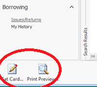 Screen shot showing new buttons