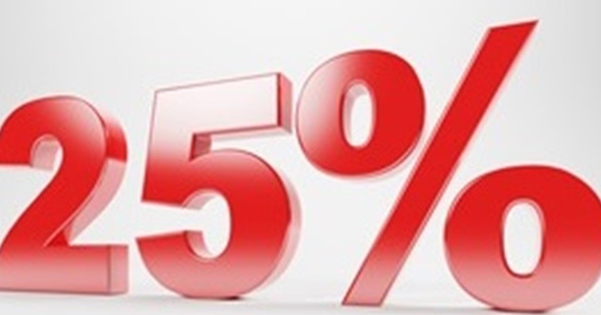 25% graphic