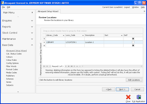 Abraquest Setup Wizard page 2