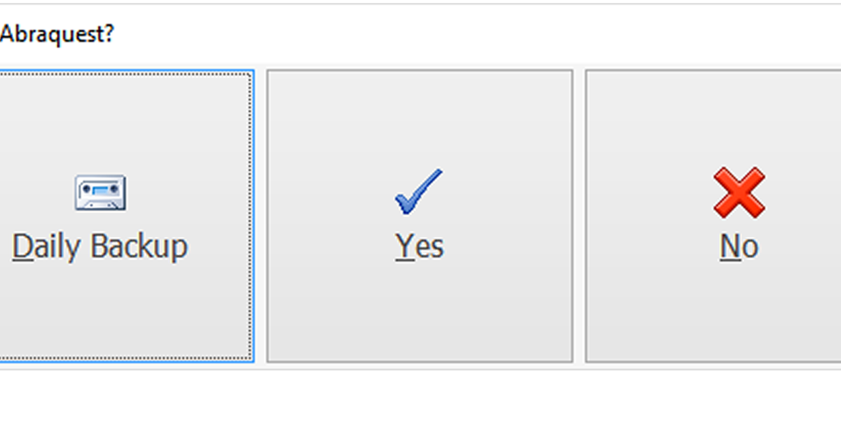 Exit Abraquest Question
