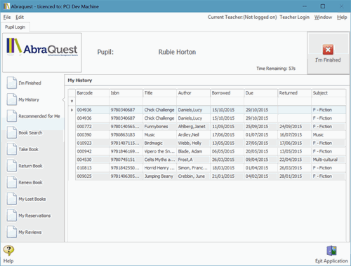 Unattended Issues/Returns showing My History
