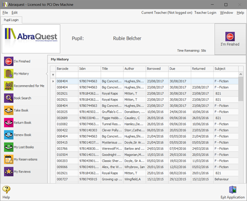 Unattended Issues/Returns My History